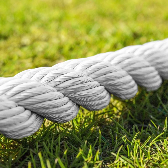 20mm White Polypropylene Cricket Boundary Rope - 220m Coil | UV Stabilised, Rot-Proof, Heavy-Duty Ground Marking for Cricket Pitches & Sports Fields