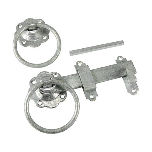 Ring Gate Latch - Plain - Hot Dipped Galvanised - 6"