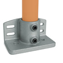 Railing Flange with Toeboard – Galvanised Base for 48.3mm Tube