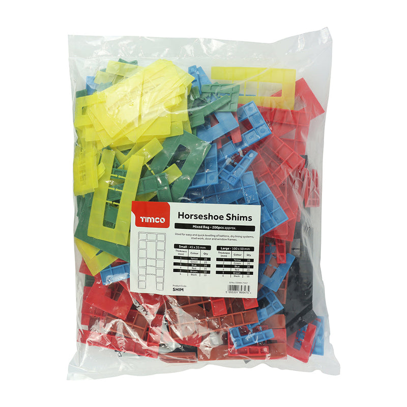 Assorted Horseshoe Shims - 1.0 - 6.0mm