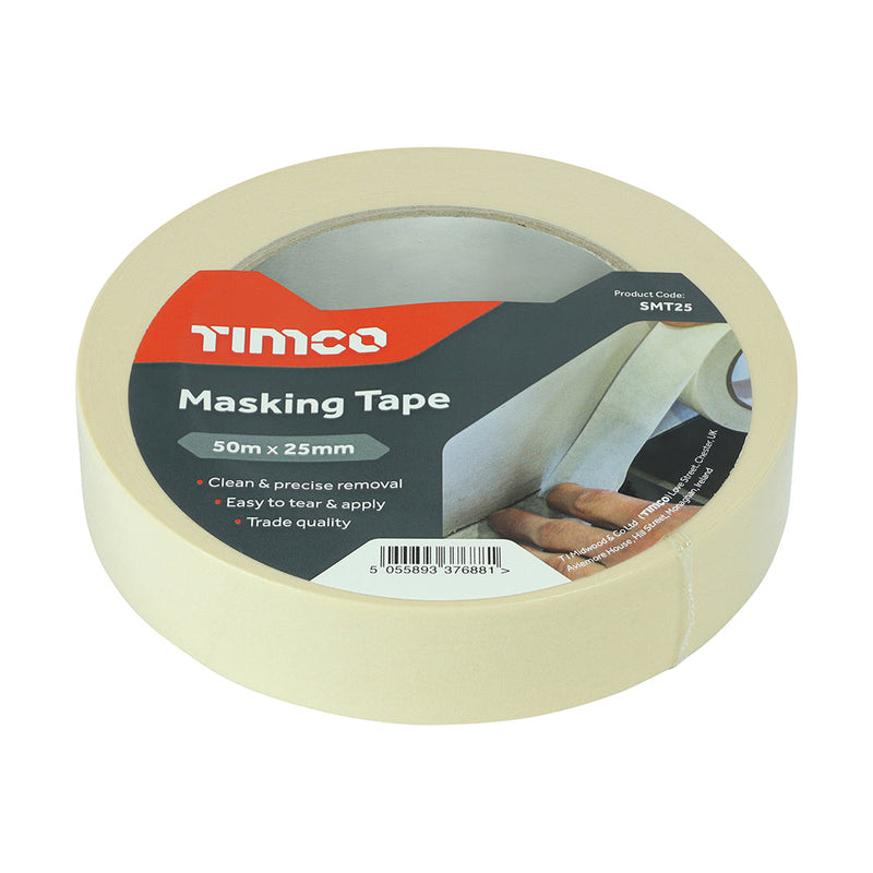 Masking Tape - Cream - 50m x 25mm