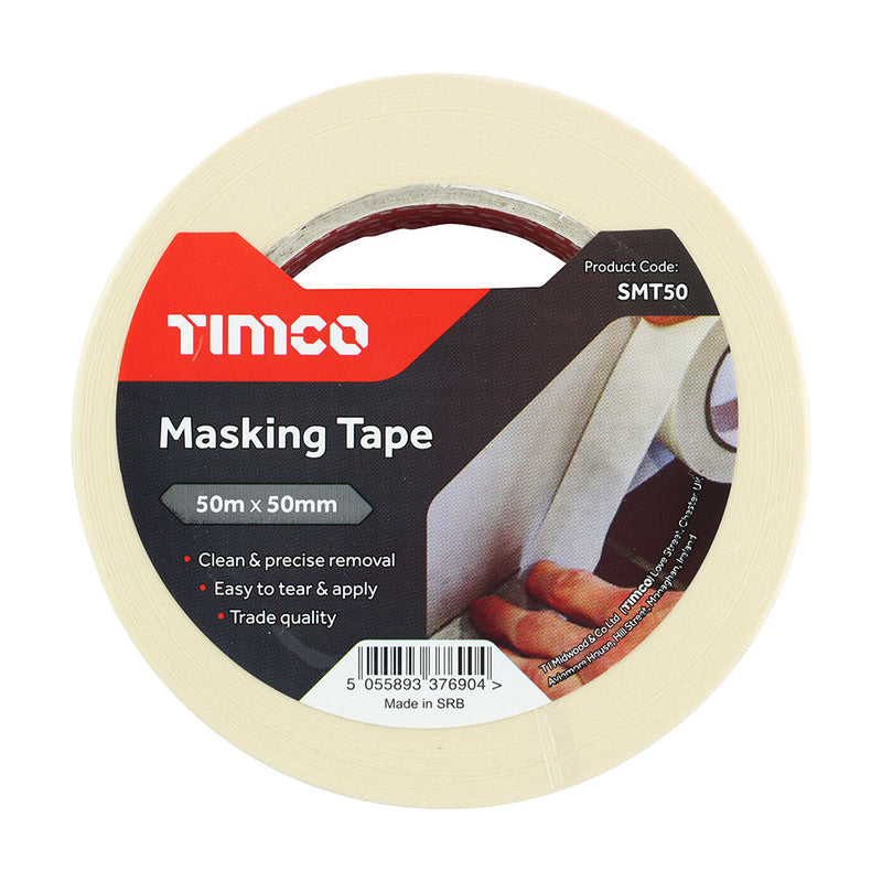 Masking Tape - Cream - 50m x 50mm
