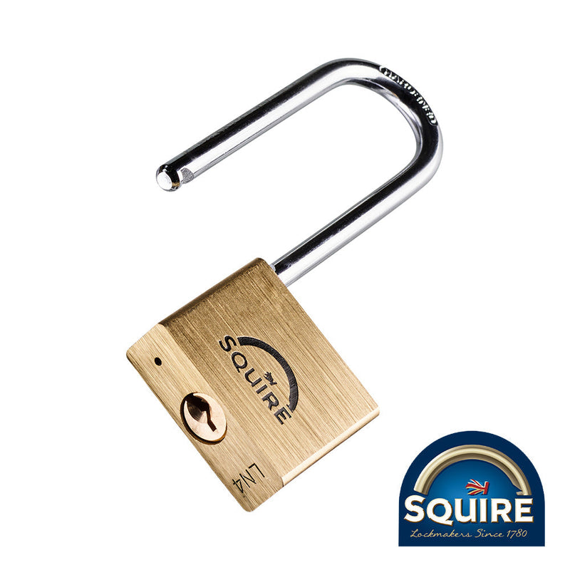 Premium Brass Lion Padlock - 2.5" Long Shackle - LN4/2.5 - 40mm