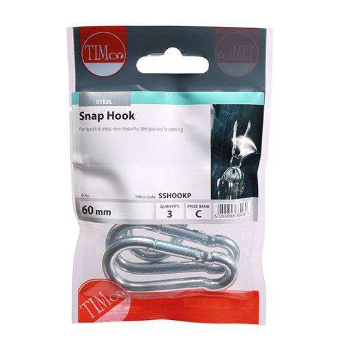 Snap Hooks - Steel - 60mm