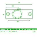 Slope Fittings – 11°–29° Base, Tee & Cross for 48.3mm Tube