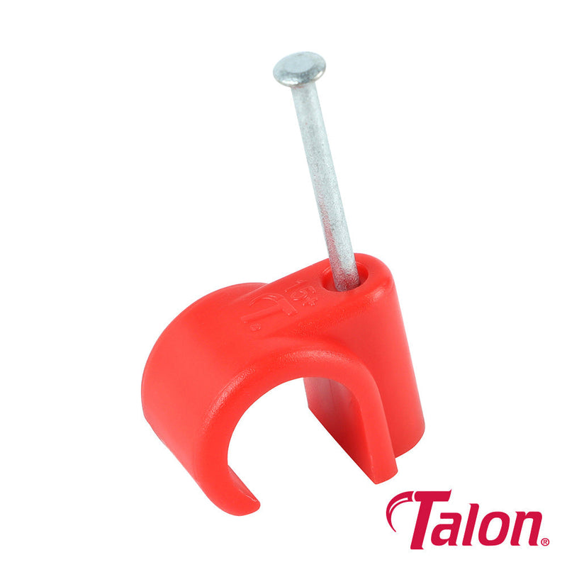 Nail In Pipe Clip - Red - NCH15 - 15mm