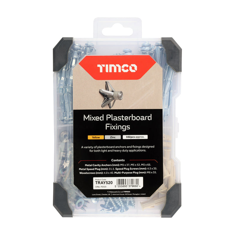 Mixed Tray - Plasterboard Fixings - 102pcs