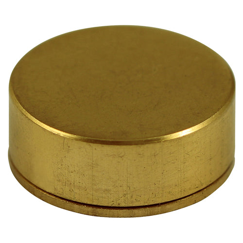 Threaded Screw Caps - Solid Brass - Polished Brass - 12mm