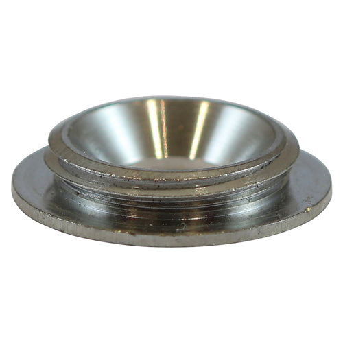 Threaded Screw Caps - Solid Brass - Satin Chrome - 12mm