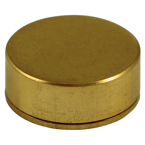 Threaded Screw Caps - Solid Brass - Polished Brass - 18mm