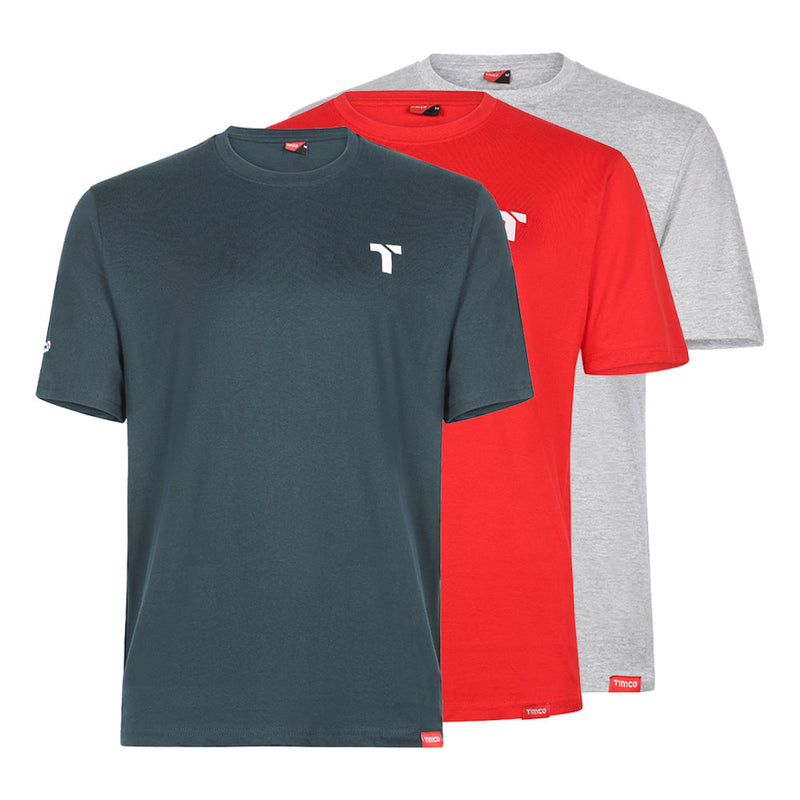 Short Sleeve Trade T-Shirt Pack - X Large (Grey/Red/Green)