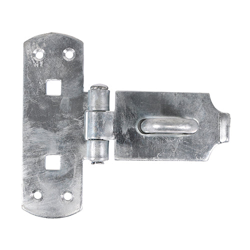 Vertical Pattern Bolt On Hasp & Staple - Heavy Duty - Hot Dipped Galvanised - 6"