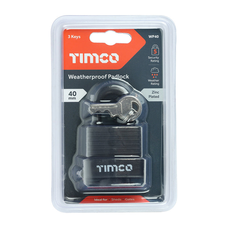 Weatherproof Padlock - 40mm