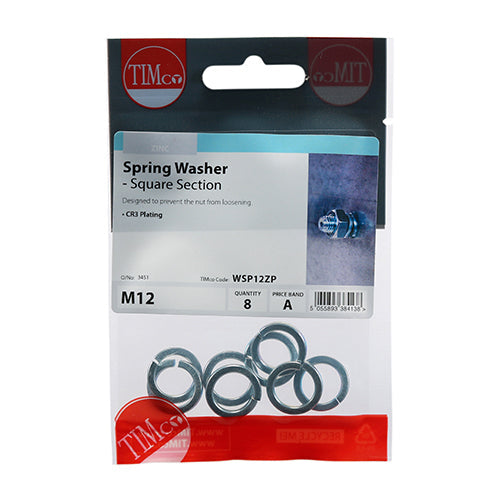 Spring Washers - Zinc - M12