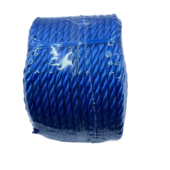 8mm Blue Polypropylene Drawcord Rope – 220m Coil, Heavy-Duty 3-Strand Twisted, Strong 960kg Break Strength, Rot-Proof, Floating, Ideal for Marine & DIY