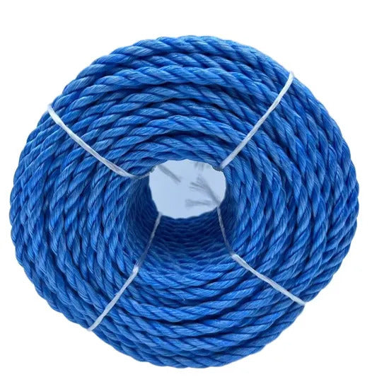 8mm Blue Polypropylene Drawcord Rope – 220m Coil, Heavy-Duty 3-Strand Twisted, Strong 960kg Break Strength, Rot-Proof, Floating, Ideal for Marine & DIY