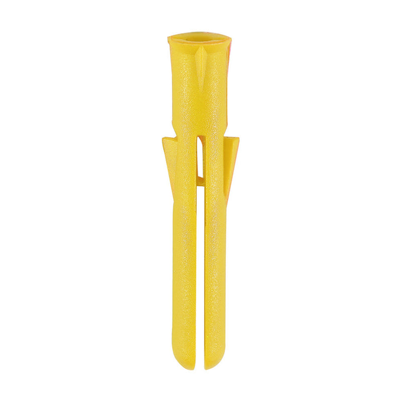 Premium Plastic Plugs - Yellow - 25mm