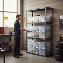 Premium Shelving Unit - 1600mm High with 12x 33.5L Storage Boxes