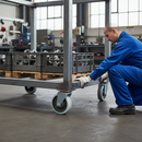 160mm Swivel Plate Heavy Duty Castor with White Nylon Wheel