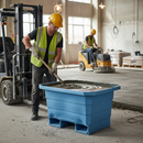 Premium 250L Heavy Duty Easy Lift Fork Lift Mortar Tub with Enclosed Forklift Slots for Safe Handling and Storage