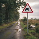 Premium Migratory Toad Crossing Post Mounted Sign - Approved Warning for Safe Wildlife Passage