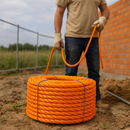 10mm Orange Polypropylene Rope 20M Coil – Strong 3-Strand Twisted Rot-Proof