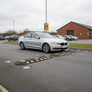 Premium Heavy Duty Modular Speed Bump Kit with Reflective Triangles and Cable Recess for Easy Installation