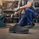 Premium Safety Shoe with Steel Toe Protector and Durable Suede Leather Upper for Industrial Use