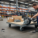 200mm Diameter Heavy Duty Elastic Rubber Tyred Wheel with Aluminium Centre