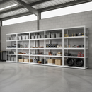 Premium Metal Garage Shelving - 1800mm High - 90/130kg Capacity - White