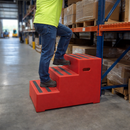3 Step Safety Steps – Red – Polyethylene – Industrial Use