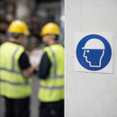 Safety Helmet Labels – 50mm x 50mm – Self Adhesive Vinyl – Indoor Use