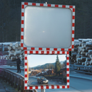 Premium IceFree Traffic Mirror - High-Quality Stainless Steel Construction with Thermo-Active Gel for Extreme Weather Protection