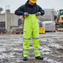 Premium Hi Vis Yellow Waterproof Salopettes with Adjustable Straps and Combat Style Pockets for Enhanced Comfort and Durability