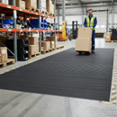 Premium Wide Rib Rubber Anti-Slip Matting for Enhanced Traction and Floor Protection, 10 Metre Roll, High-Performance Flooring Solution