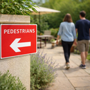 Pedestrian Arrow Left Sign – 1mm Rigid Plastic – Indoor/Outdoor Use