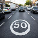 Professional 50mph Thermoplastic Speed Roundels for Road Marking - Easy Application, Non-Slip, and Compliance with BSEN 1871