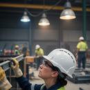 Premium Vented Safety Helmet with Mid Peak and Wheel Ratchet | White