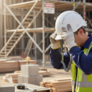 Lightweight Vented Safety Helmet with Slip Ratchet Adjustment