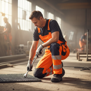 Premium Hi-Vis Bib & Brace with Kneepad Pockets - Heavy Duty Design