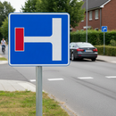Premium No Through Road Sign for Left Turn at Junction - Customizable Sizes and Configurations