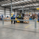 Premium Heavy Duty Open Box Beam Barrier Rail 4.8m - Galvanised Steel for Industrial and Commercial Protection