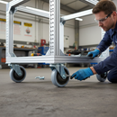 Premium 200mm Diameter Grey Nylon Wheel with High Load Capacity