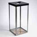 63 Litre Clear Mild Steel Recycling Bin with Colour-Coded Lid (view 2)