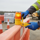 Premium LED Hazard Barrier Lamp with Continuous and Flashing Modes for Enhanced Visibility
