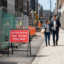 Premium Metal Pedestrian Sign - 600x450mm Chapter 8 Compliant with Retroreflective Face for Safety