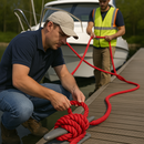 12mm Red Polypropylene Rope 3 Strand - 75m Coil