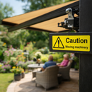 Caution Moving Machinery Safety Signs – 1mm Rigid Plastic – Indoor/Outdoor Use
