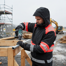 Professional Class 1 Hi-Vis Shell Jacket - Waterproof, Windproof, and Comfortable Fit with Detachable Hood