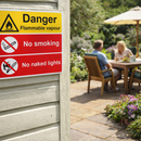 Danger Flammable Vapour Safety Signs – 1mm Rigid Plastic – Indoor/Outdoor